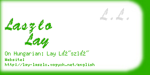 laszlo lay business card